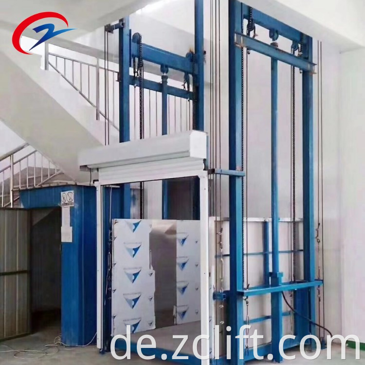 Double Guide Rail Cargo Lift9